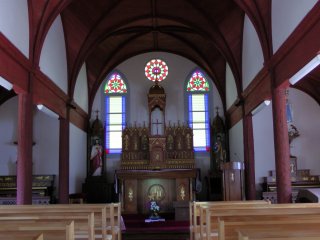The alter viewed from the entrance of Ebukuro Church