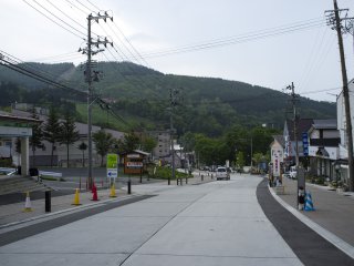 Along the main street in Zao Onsen Town