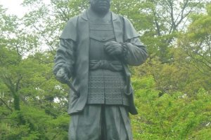 Tokugawa Ieyasu gazes over his castle grounds at Okazaki