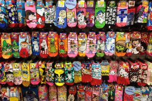 Novelty and character socks are so popular you can find them everywhere. Snoopy, Hello Kitty, One Piece, &amp; Pokemon are just a few fun designs available.