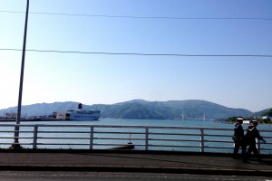 The port city of Maizuru is framed by mountains.