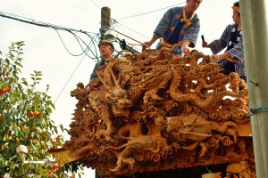 The carvings and detail on each float is amazing
