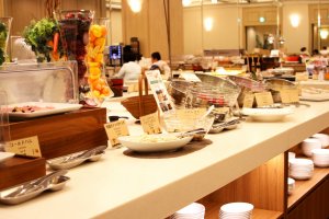 Buffet with large selection of delicious food