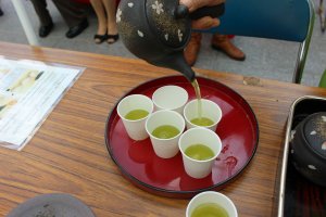 Pouring the perfect cup of Yamato green tea
