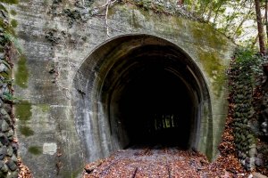 A defunct railway tunnel located close by to the start of this walk