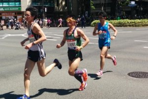 Action shot of the Sendai Half Marathon