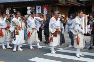 Yamabushi mountain priests play an important role in Kumano's festivals