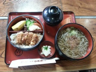 Set meal with pork katsu