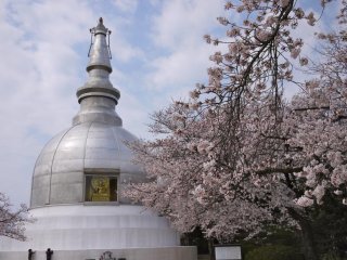 The peace pagoda is said to house some of Buddha's ashes