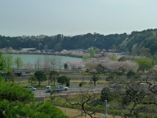 View of Lake Senba from the garden