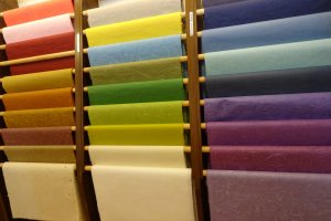 Colourful sheets of washi 