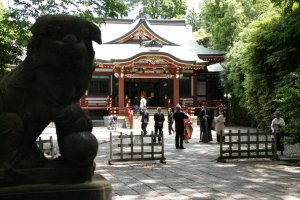 Pause for breath and take in the serenity of Hachiman shrine.