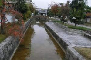 River canal between JR Koriyama Station and Koriyama Castle
