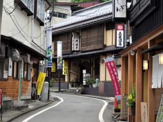 A quaint, narrow street in Kusatsu has many treasures awaiting your discovery
