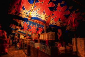 Summer festival yatai street food stalls