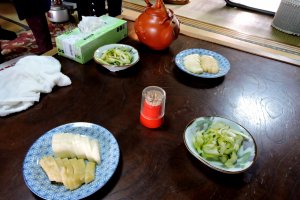 Tea and home-made pickles