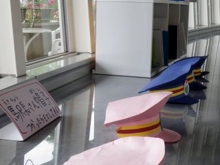 Train conductor hats in the kids educational playroom