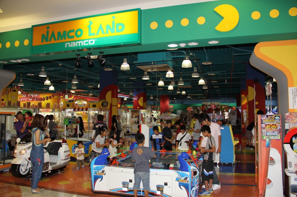 Namco Land in the Ryukyu Aeon Gushikawa Shopping Center in on the extreme northern end of the second floor