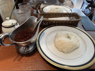 The beef hayashi rice is simple but delicious