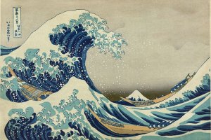 &quot;The Great Wave off Kanagawa&quot;&nbsp;ผลงานภาพพิมพ์แกะไม้ที่โด่งดังที่สุด โดยฝีมือของโฮะกุไซ&nbsp;ศิลปินระดับตำนานของญี่ปุ่น&nbsp;