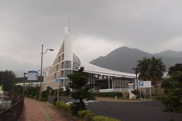 <p>The building boasts a striking design; this is the view from the road from the ferryport</p>