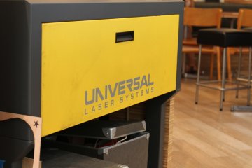 <p>The eye-catching laser cutter</p>