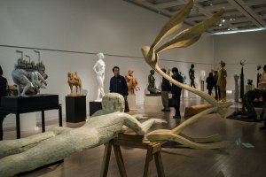 Close up of sculpture exhibition.
