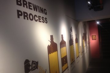 <p>The mural of the brewing process</p>