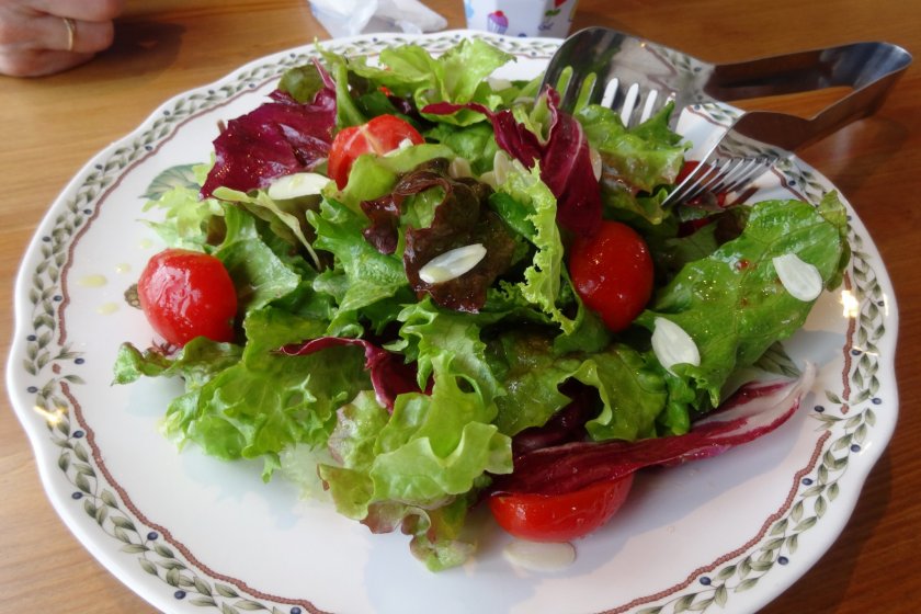 Fresh salads are a great starter for Tre Passo's pizzas