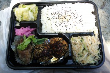 <p>The best bento I&#39;ve ever had, with oven-baked tuna and sesame meatballs. The flavors and textures were contrasted perfectly.</p>
