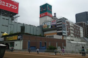 <p>The E-Beans building can be easily spotted from Sendai Station&#39;s West exit</p>