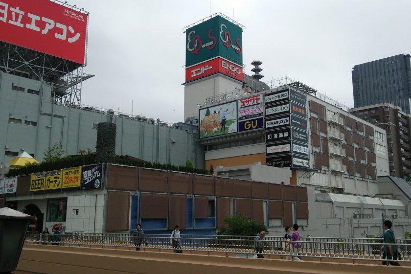 The E-Beans building can be easily spotted from Sendai Station's West exit
