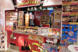 Kebab can be bought for those who aren&#39;t too sure about trying Japanese food