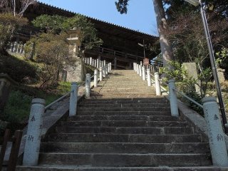 you have to climb these steep stone stair to reach the main hall but definitely worth it.