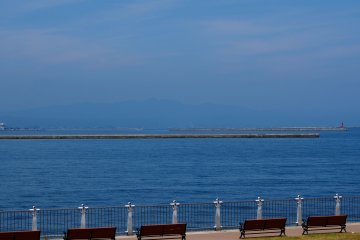 <p>Take a seat and enjoy the view of Mutsu Bay</p>