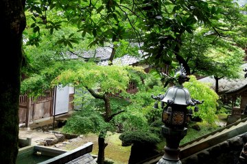 <p>Looking down at one of the courtyards of Eiheiji temple</p>
