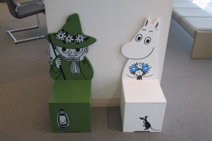 Chairs of beloved characters Snufkin and Moomintroll&nbsp;