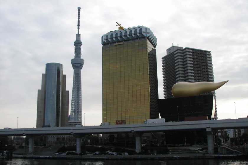 Asahi Beer Hall and Tokyo Skytree.