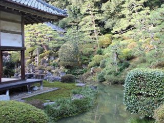 瀧谷寺の名勝庭園。昭和４年に日本名勝庭園の一つとして、文部省より福井県下最初の指定を受けた