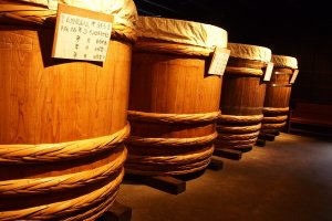 Large (taller than human height) wooden barrel​s to ferment&nbsp;miso.