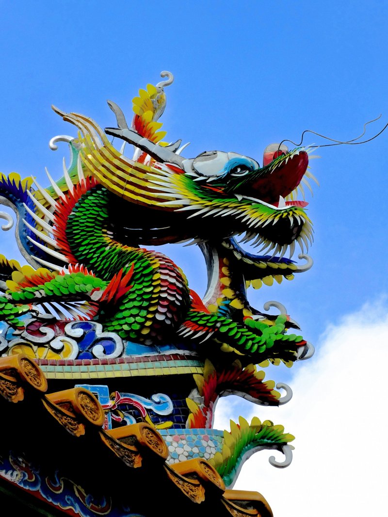 <p>Dragons bring luck and protection in Chinese religious mythology</p>