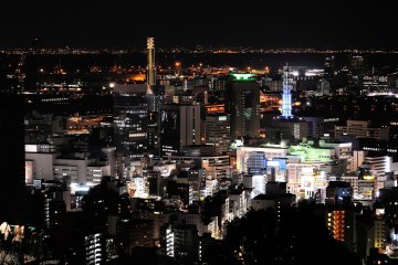 <p>The night-time view from Venus Bridge in Kobe Suwayama Park</p>