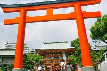 A torii at the entrance