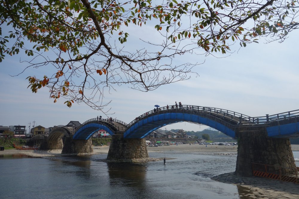 ใบไม้เริ่มเปลี่ยนสีที่สะพาน Kintaikyo