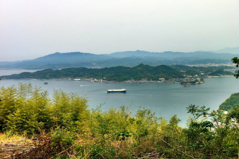 The view of Matsuyama from the top of Kofujiyama