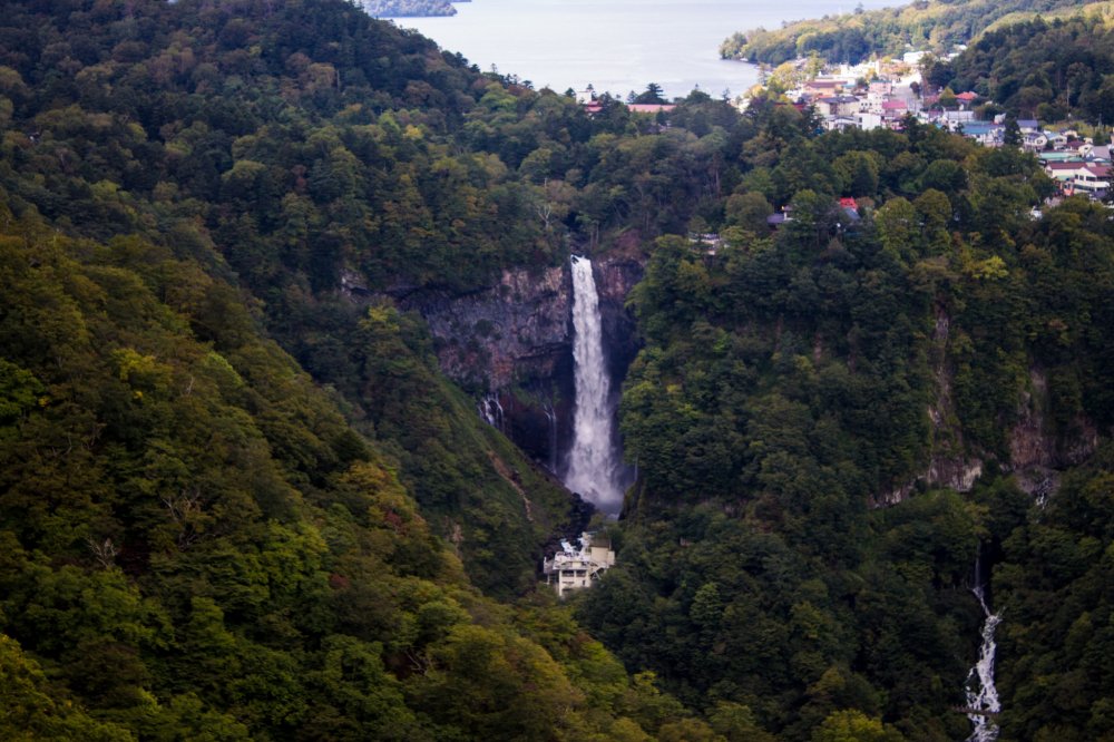 The 300ft Kegon Falls viewed from Akechidaira Plateau observation deck.