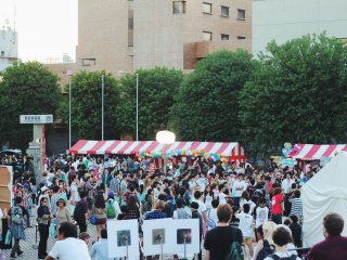 The outside area of the festival