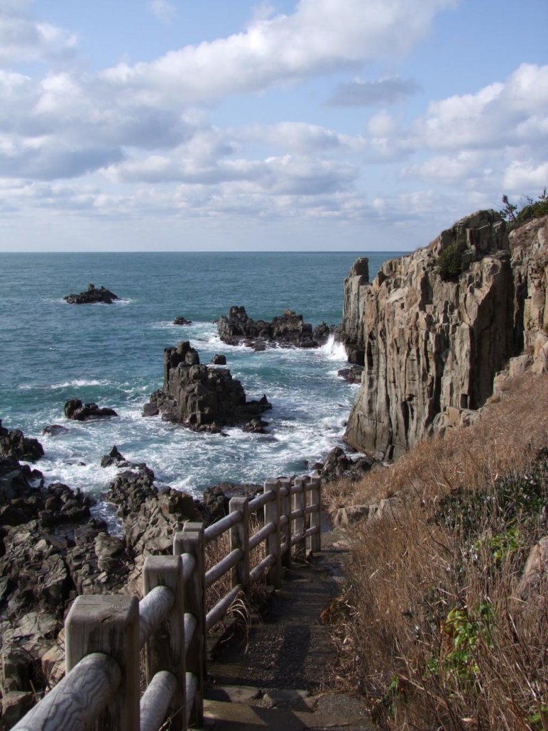 <p>Paths along the cliffs afford wonderful views of the rocks and the sea.</p>