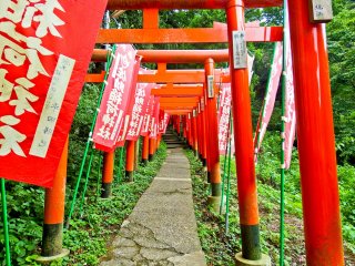 It is impossible to miss the front entrance of this colorful shrine