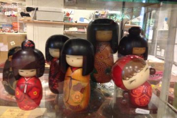 <p>Nice selection of Kokeshi dolls in the shop&nbsp;</p>